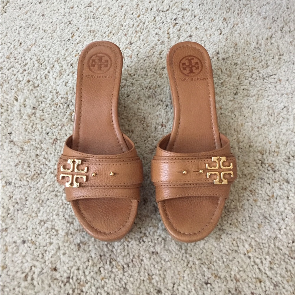 Tory burch wedge slides